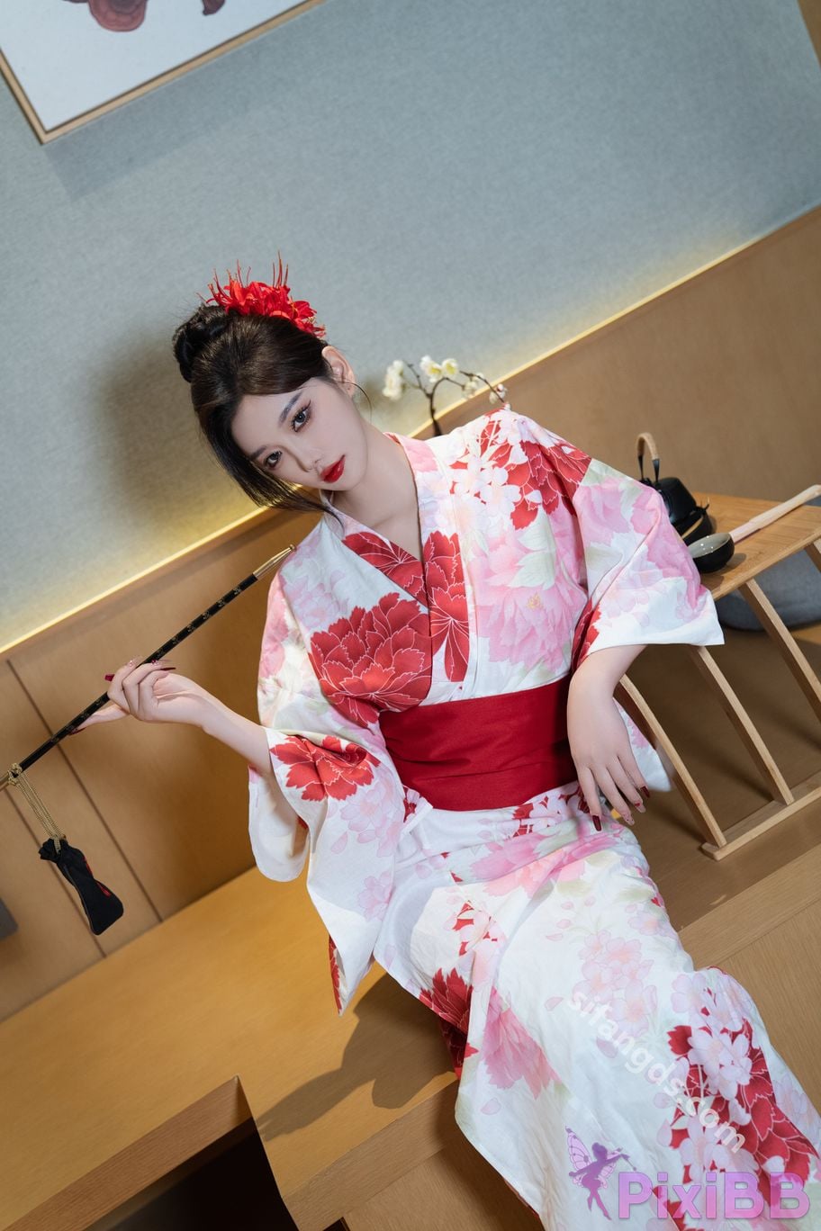 Built in no watermark Yang Chenchen Japanese style kimono Sexy and PixiBB.COM 002