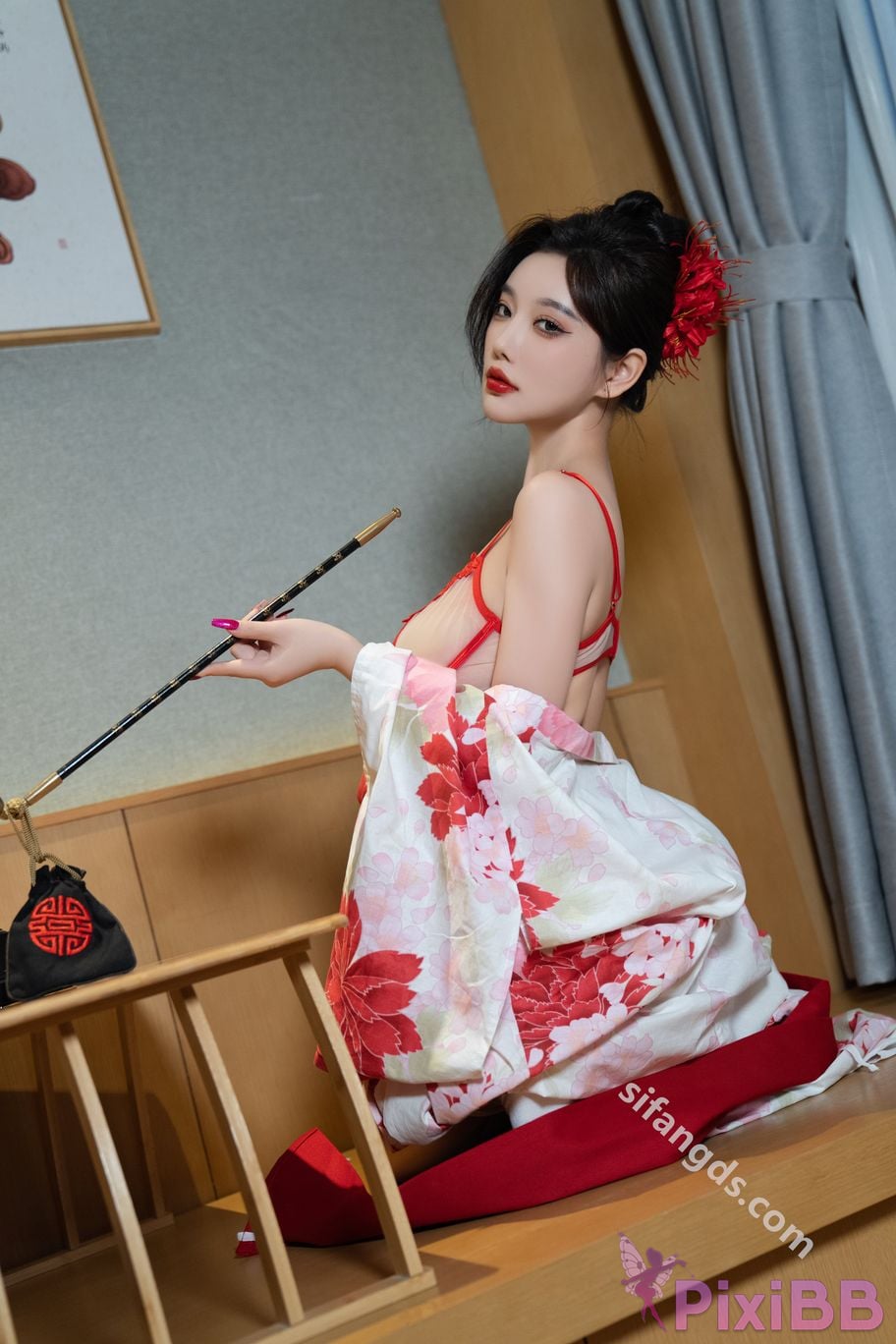 Built in no watermark Yang Chenchen Japanese style kimono Sexy and PixiBB.COM 003