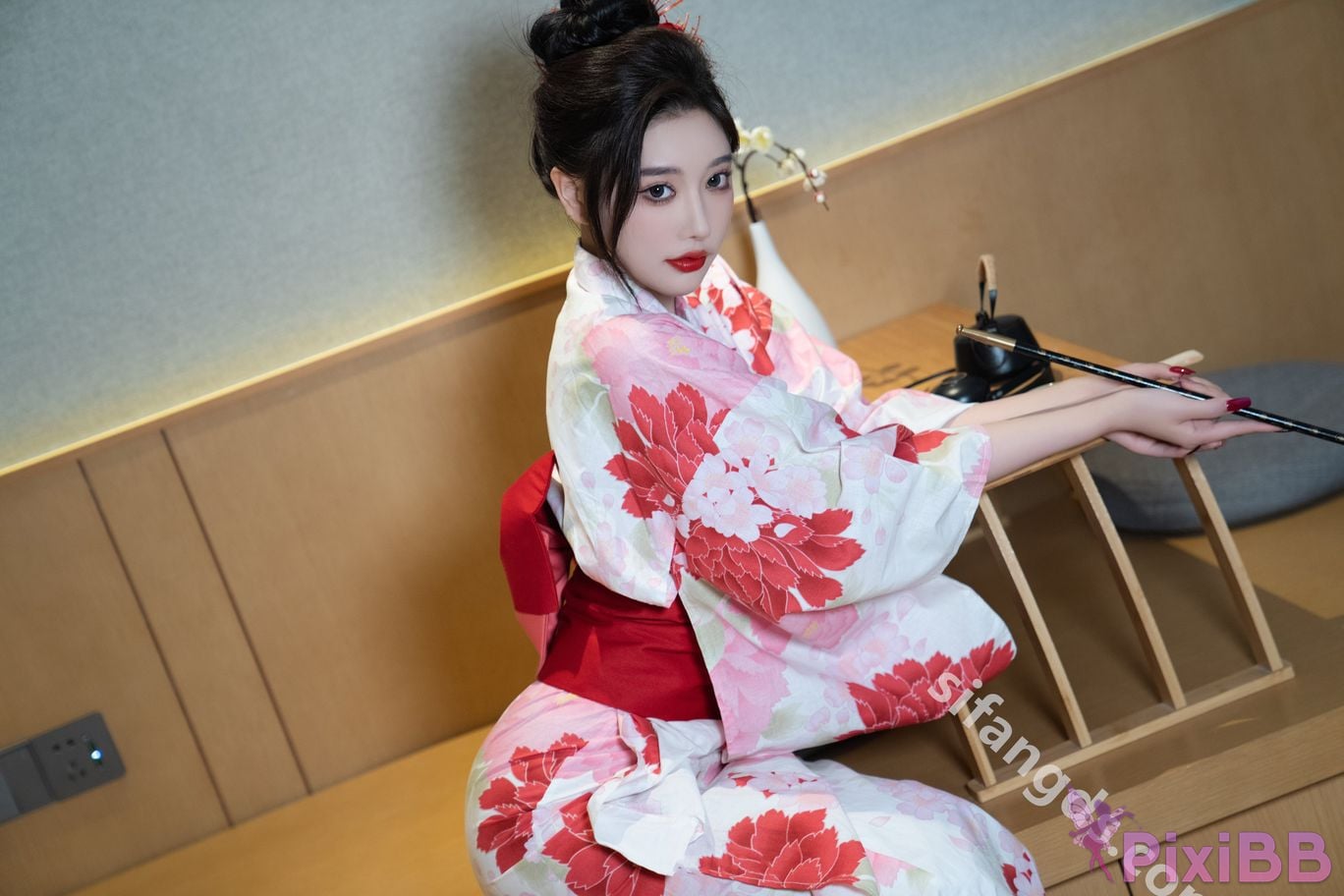 Built in no watermark Yang Chenchen Japanese style kimono Sexy and PixiBB.COM 015