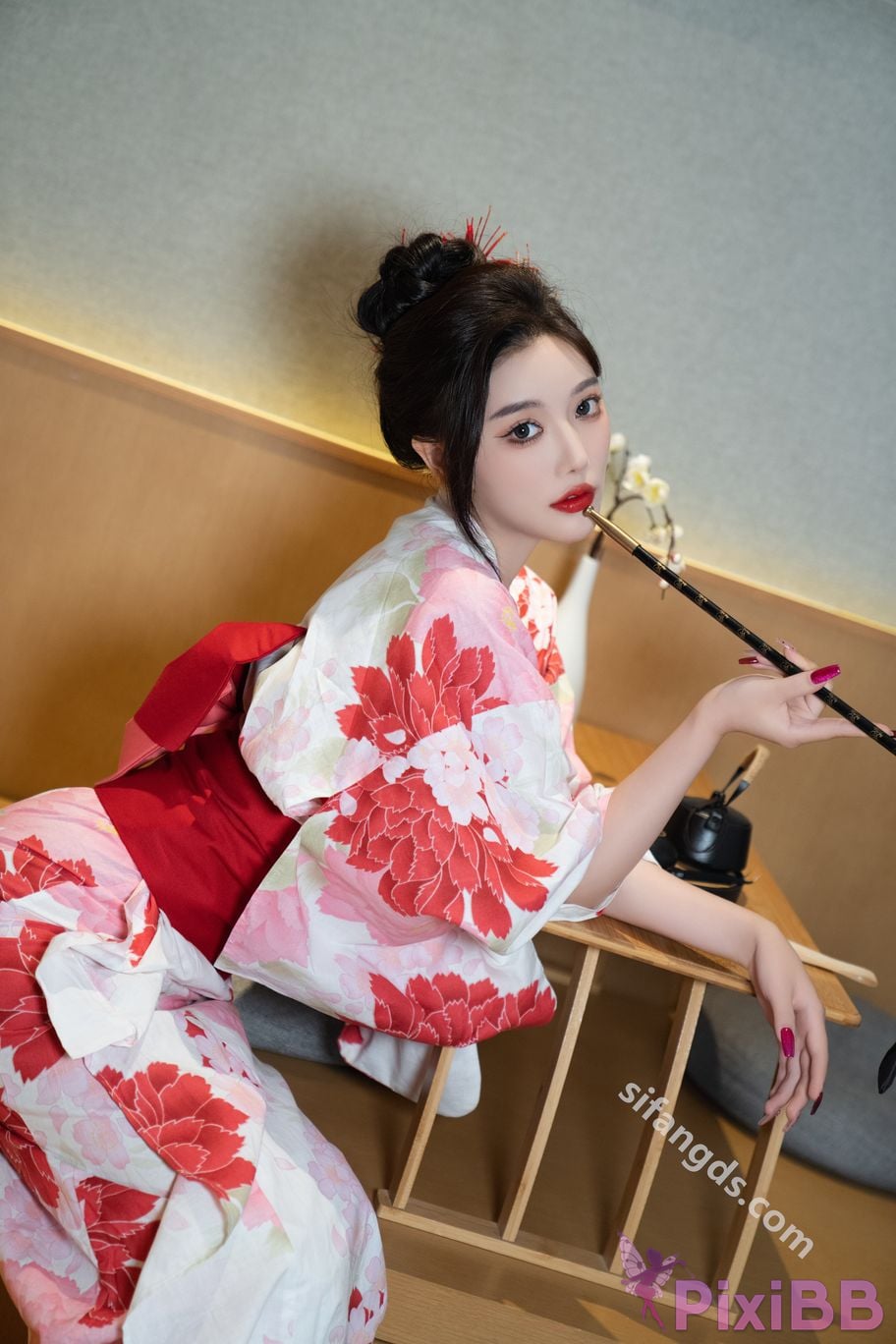 Built in no watermark Yang Chenchen Japanese style kimono Sexy and PixiBB.COM 017