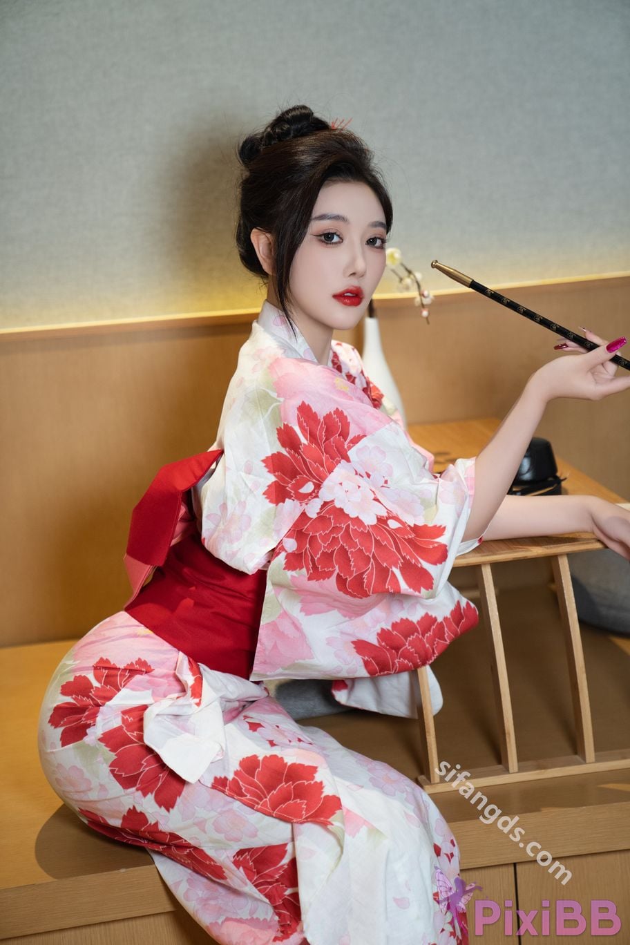 Built in no watermark Yang Chenchen Japanese style kimono Sexy and PixiBB.COM 018