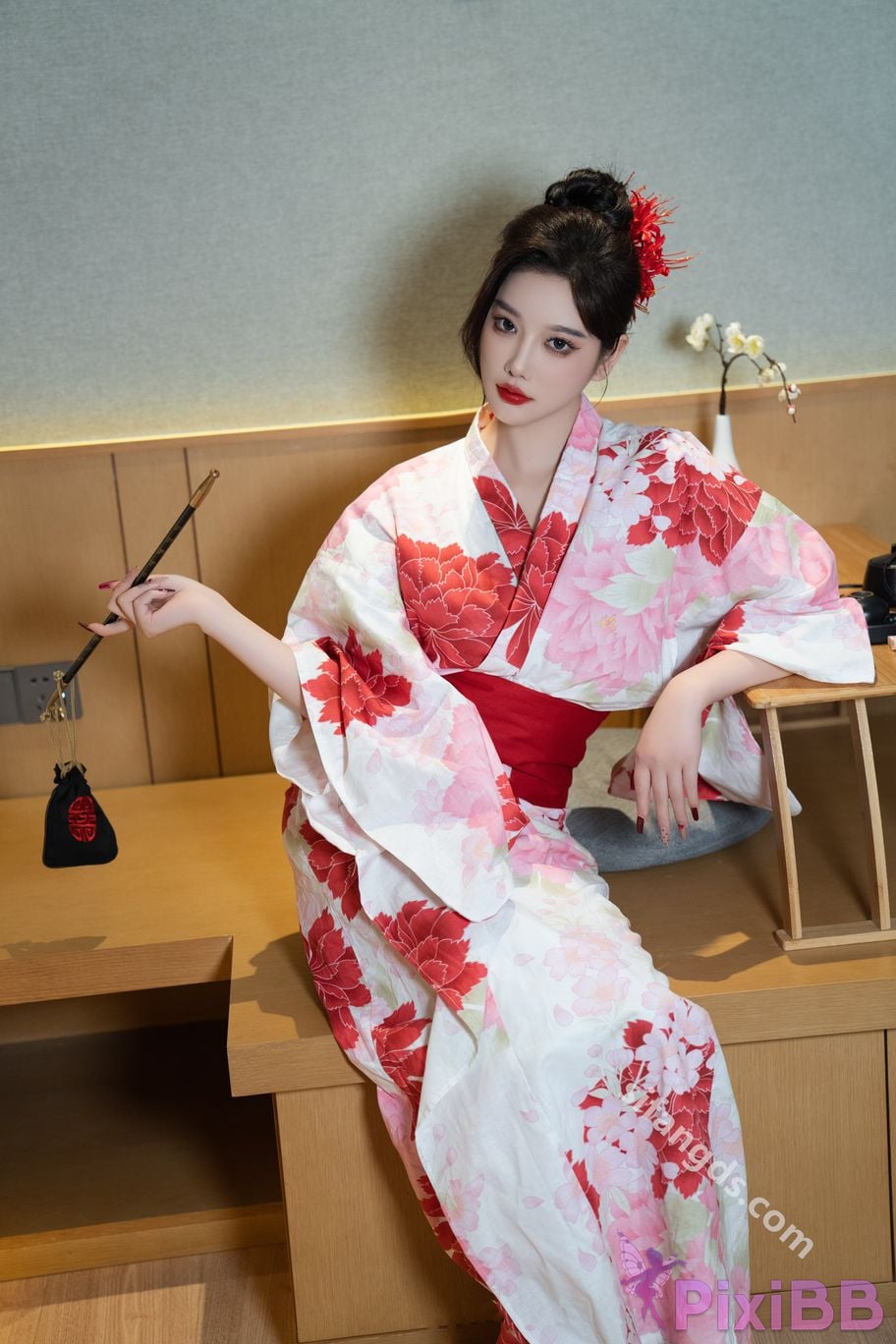 Built in no watermark Yang Chenchen Japanese style kimono Sexy and PixiBB.COM 023