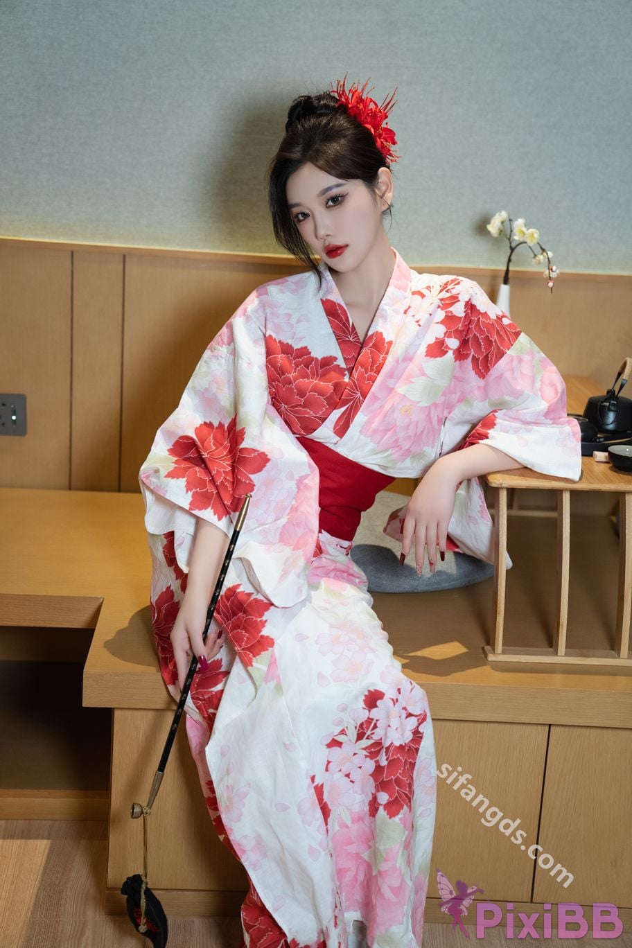 Built in no watermark Yang Chenchen Japanese style kimono Sexy and PixiBB.COM 024