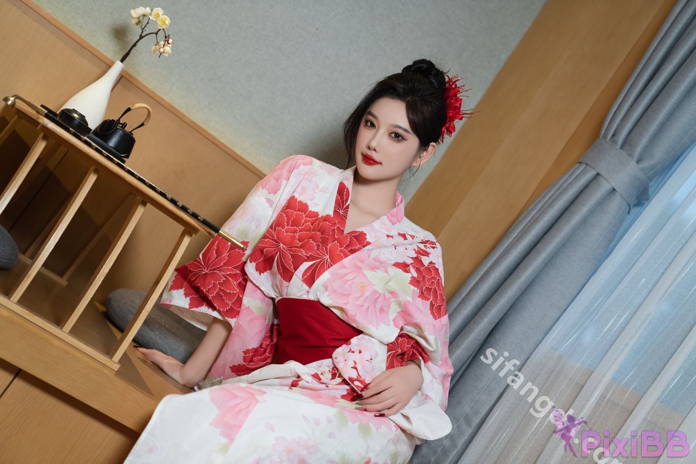 Built in no watermark Yang Chenchen Japanese style kimono Sexy and PixiBB.COM 038