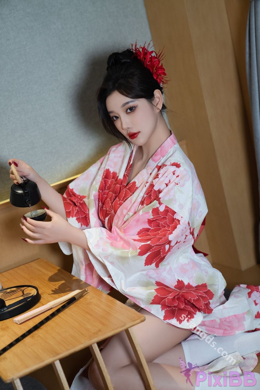 Built in no watermark Yang Chenchen Japanese style kimono Sexy and PixiBB.COM 054