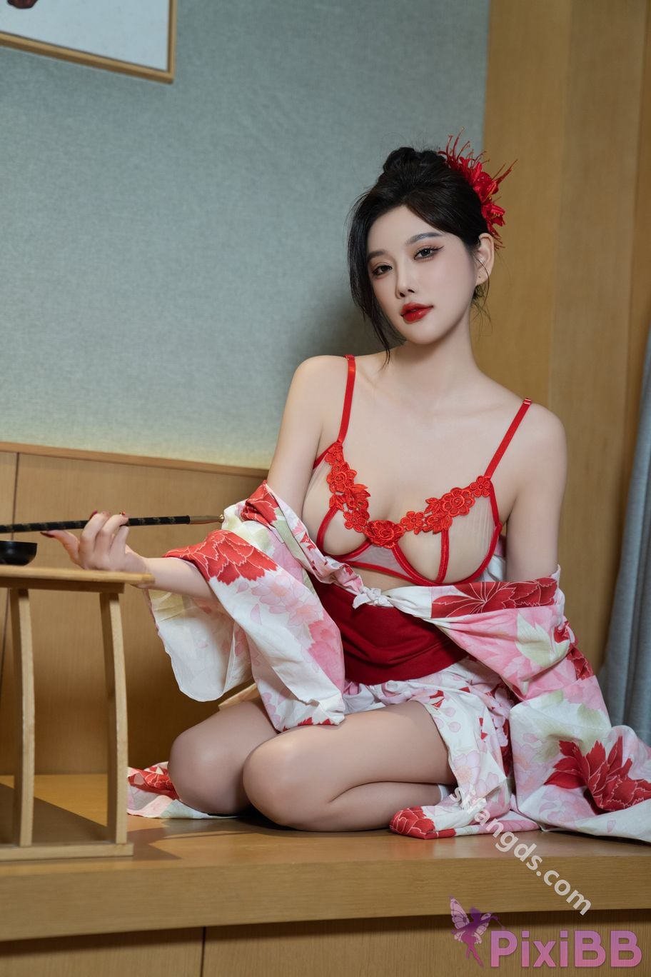 Built in no watermark Yang Chenchen Japanese style kimono Sexy and PixiBB.COM 095