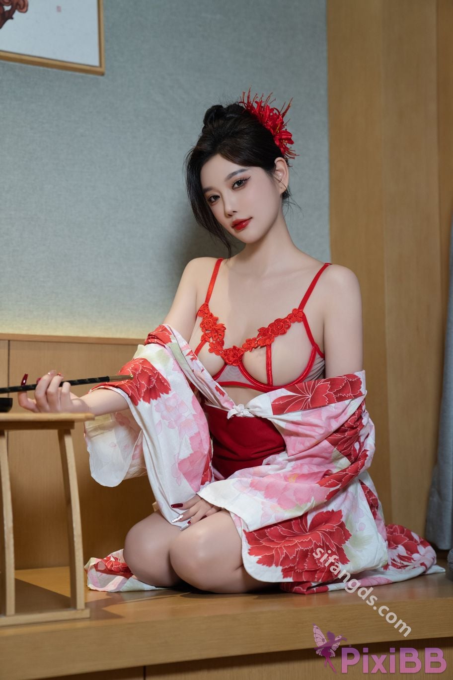 Built in no watermark Yang Chenchen Japanese style kimono Sexy and PixiBB.COM 097
