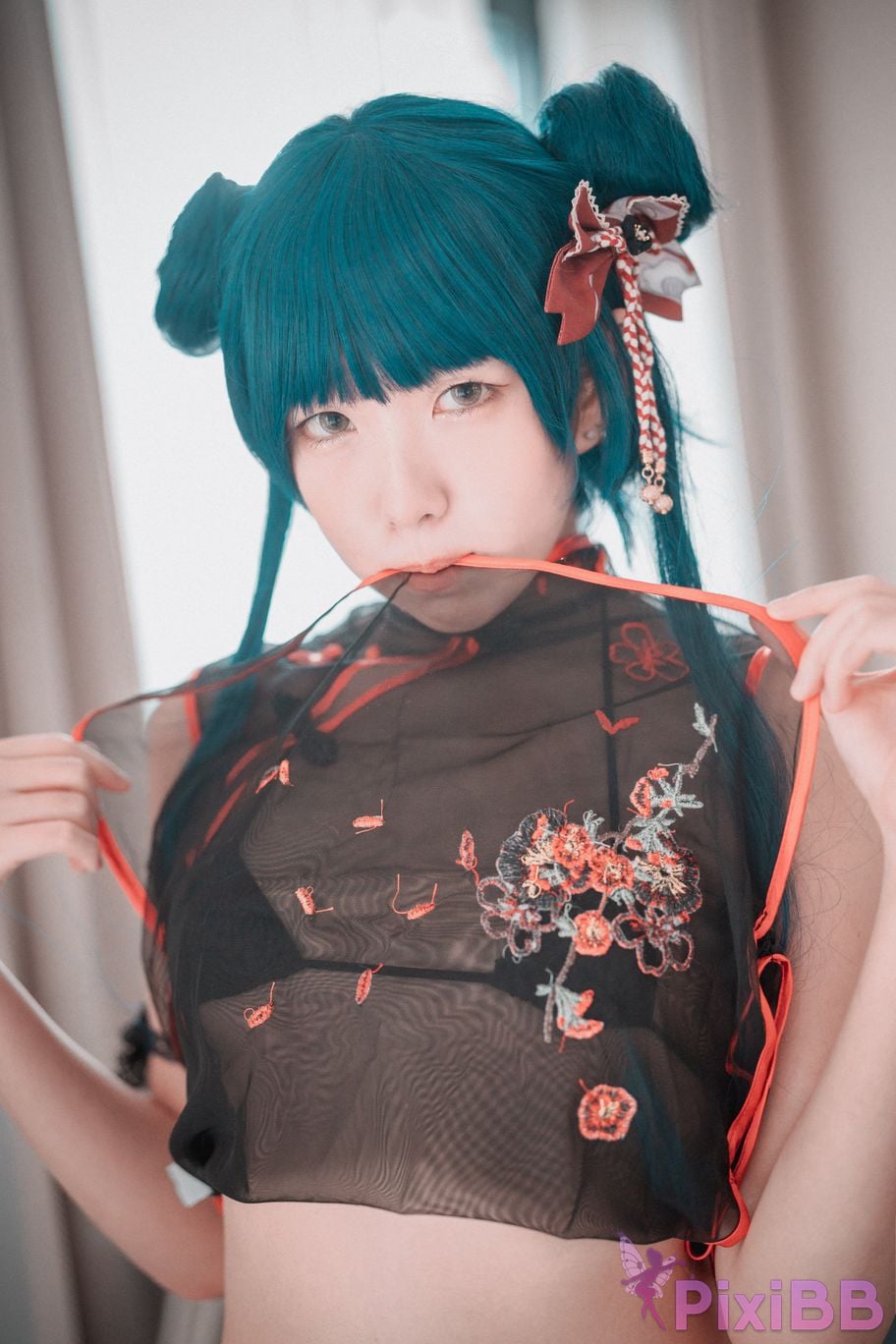 DJAWA Photo Sonson Sheer Qipao Girl PixiBB.COM 012