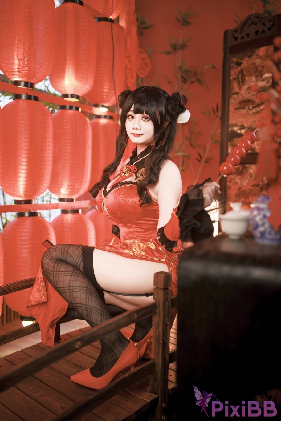 Cosplayer A Xuexue New Year Madness Three PixiBB.COM 005