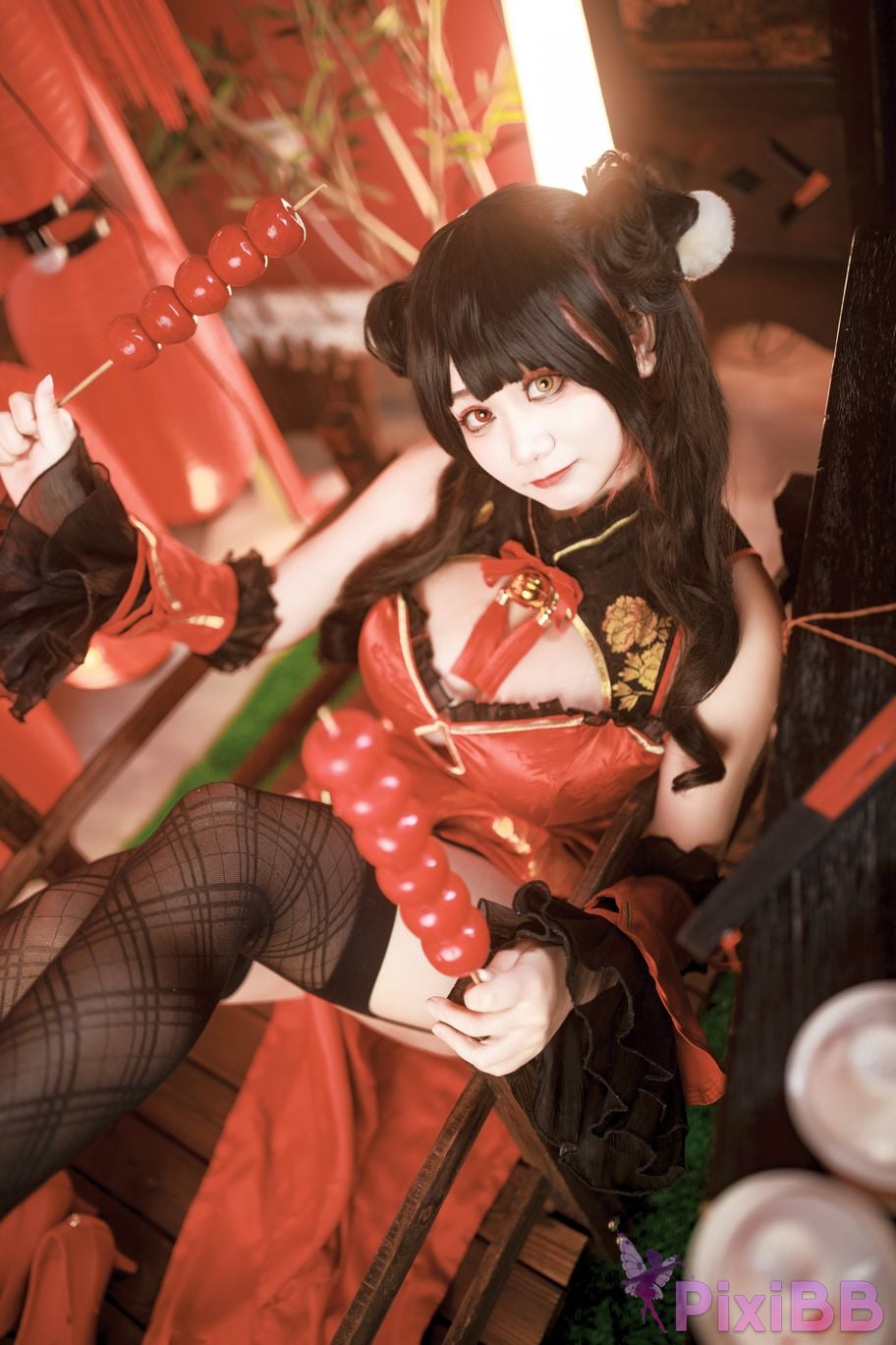 Cosplayer A Xuexue New Year Madness Three PixiBB.COM 024