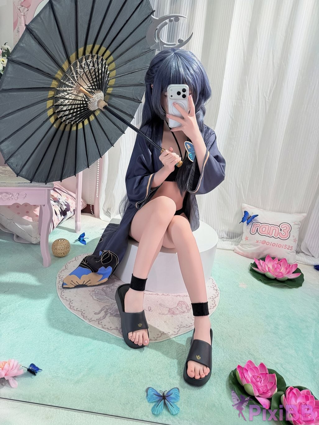 Cosplayer Somezo ran3 Blue Archive Feisaki swimsuit PixiBB.COM 004