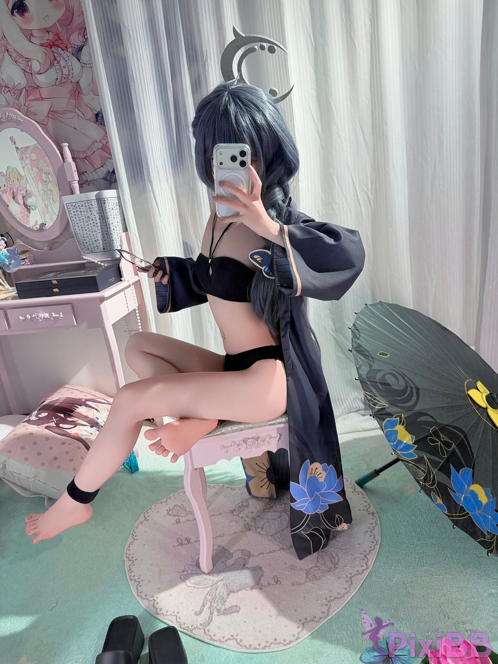 Cosplayer Somezo ran3 Blue Archive Feisaki swimsuit PixiBB.COM 005