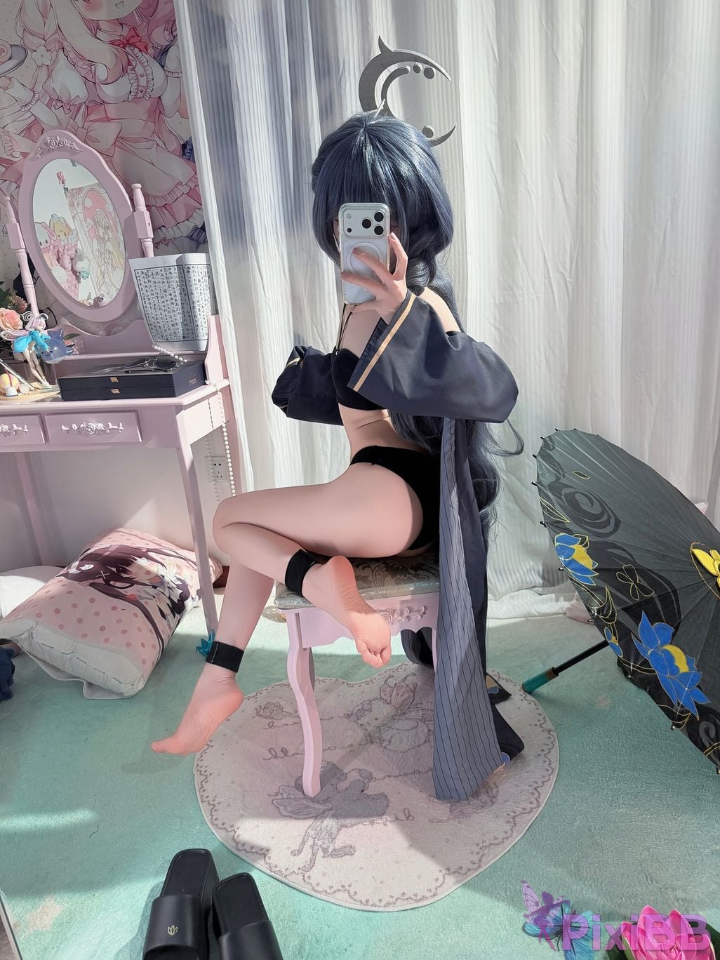 Cosplayer Somezo ran3 Blue Archive Feisaki swimsuit PixiBB.COM 006