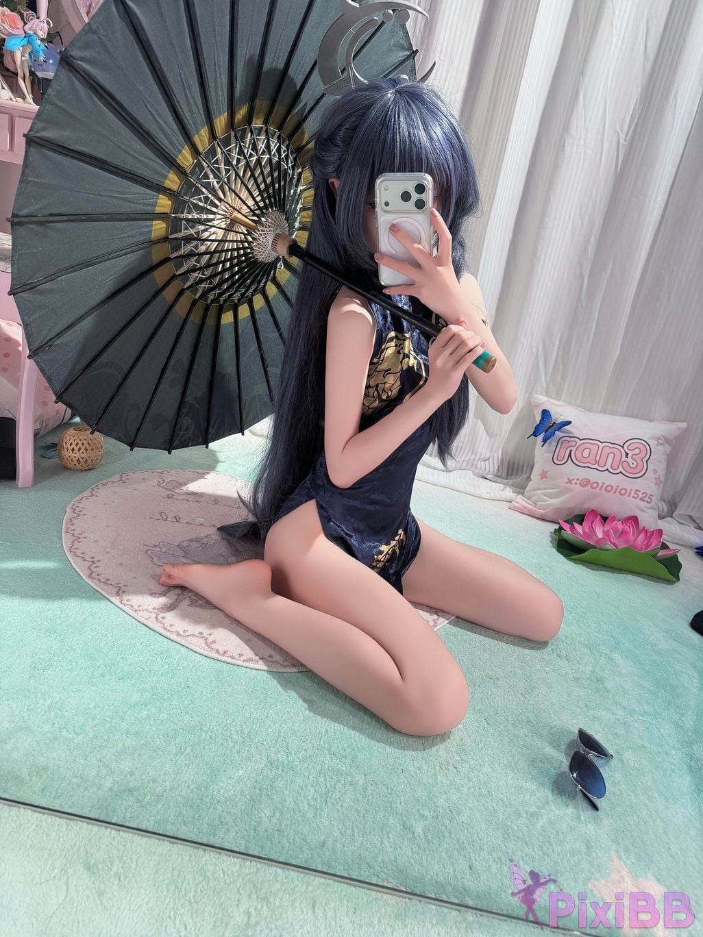 Cosplayer Somezo ran3 Blue Archive Feisaki swimsuit PixiBB.COM 010