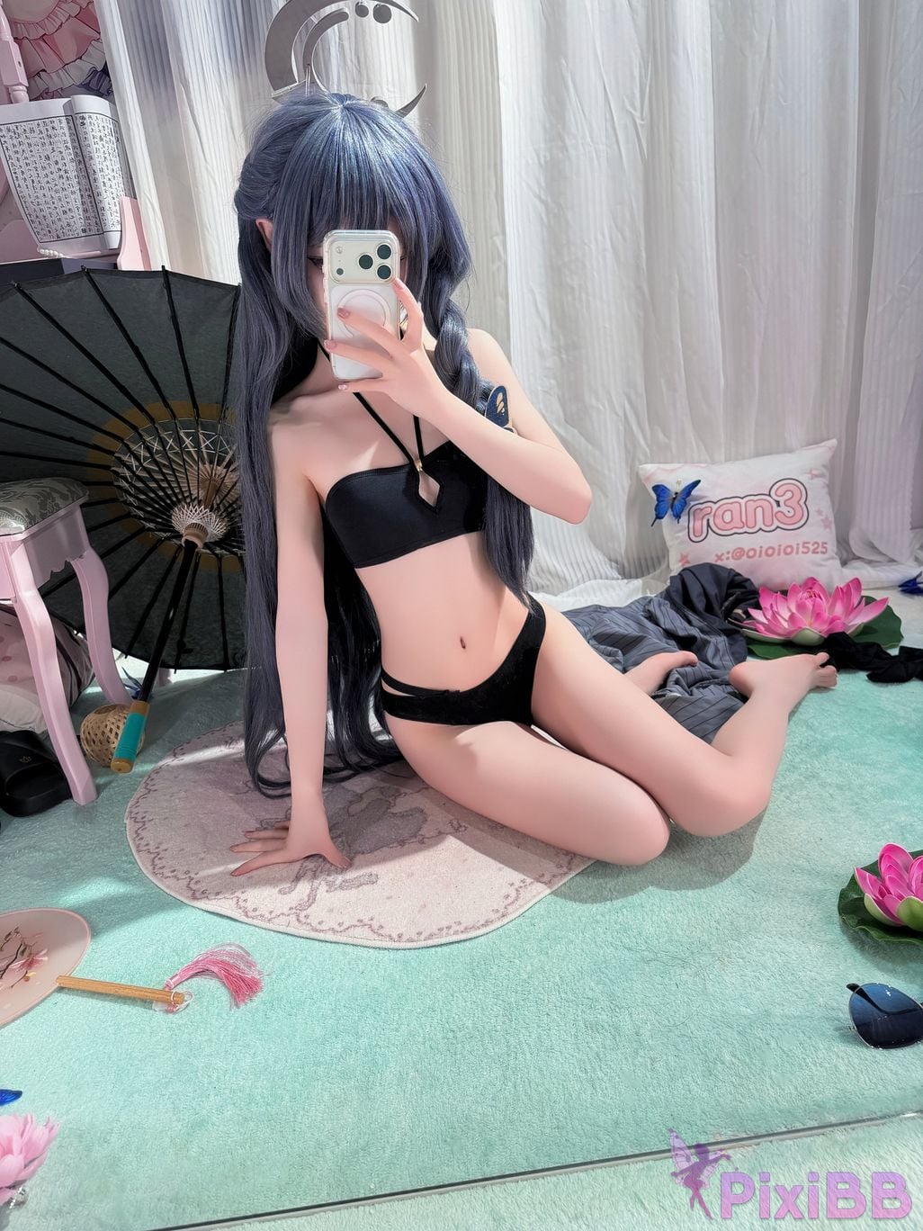 Cosplayer Somezo ran3 Blue Archive Feisaki swimsuit PixiBB.COM 015