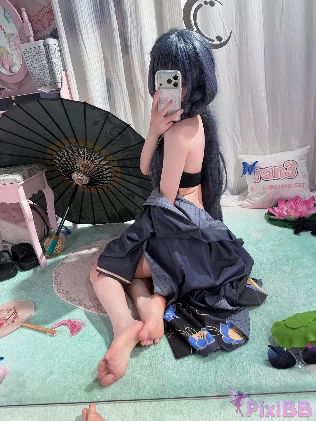Cosplayer Somezo ran3 Blue Archive Feisaki swimsuit PixiBB.COM 016
