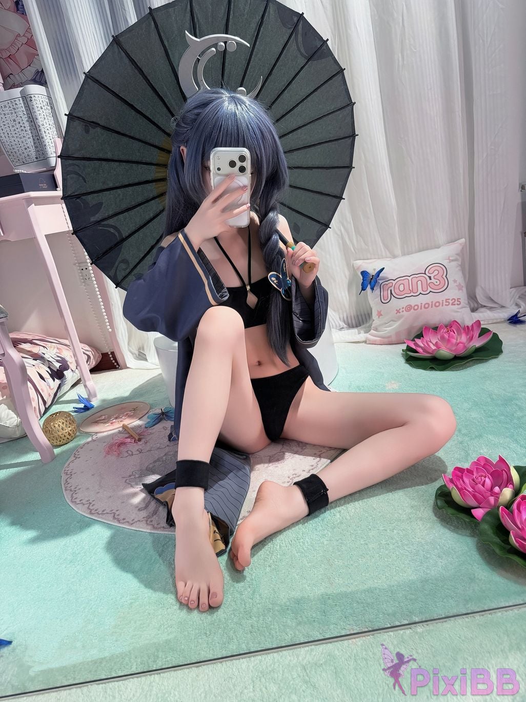 Cosplayer Somezo ran3 Blue Archive Feisaki swimsuit PixiBB.COM 017