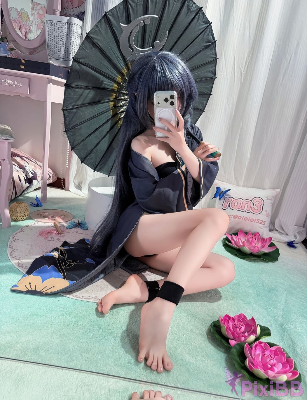 Cosplayer Somezo ran3 Blue Archive Feisaki swimsuit PixiBB.COM 018
