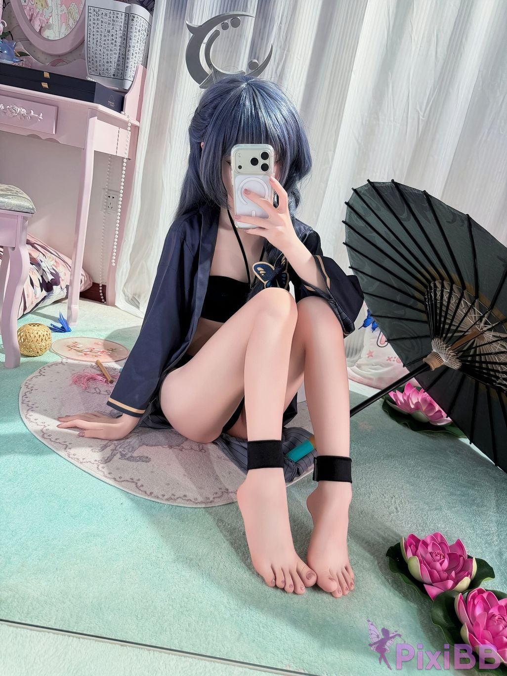 Cosplayer Somezo ran3 Blue Archive Feisaki swimsuit PixiBB.COM 020