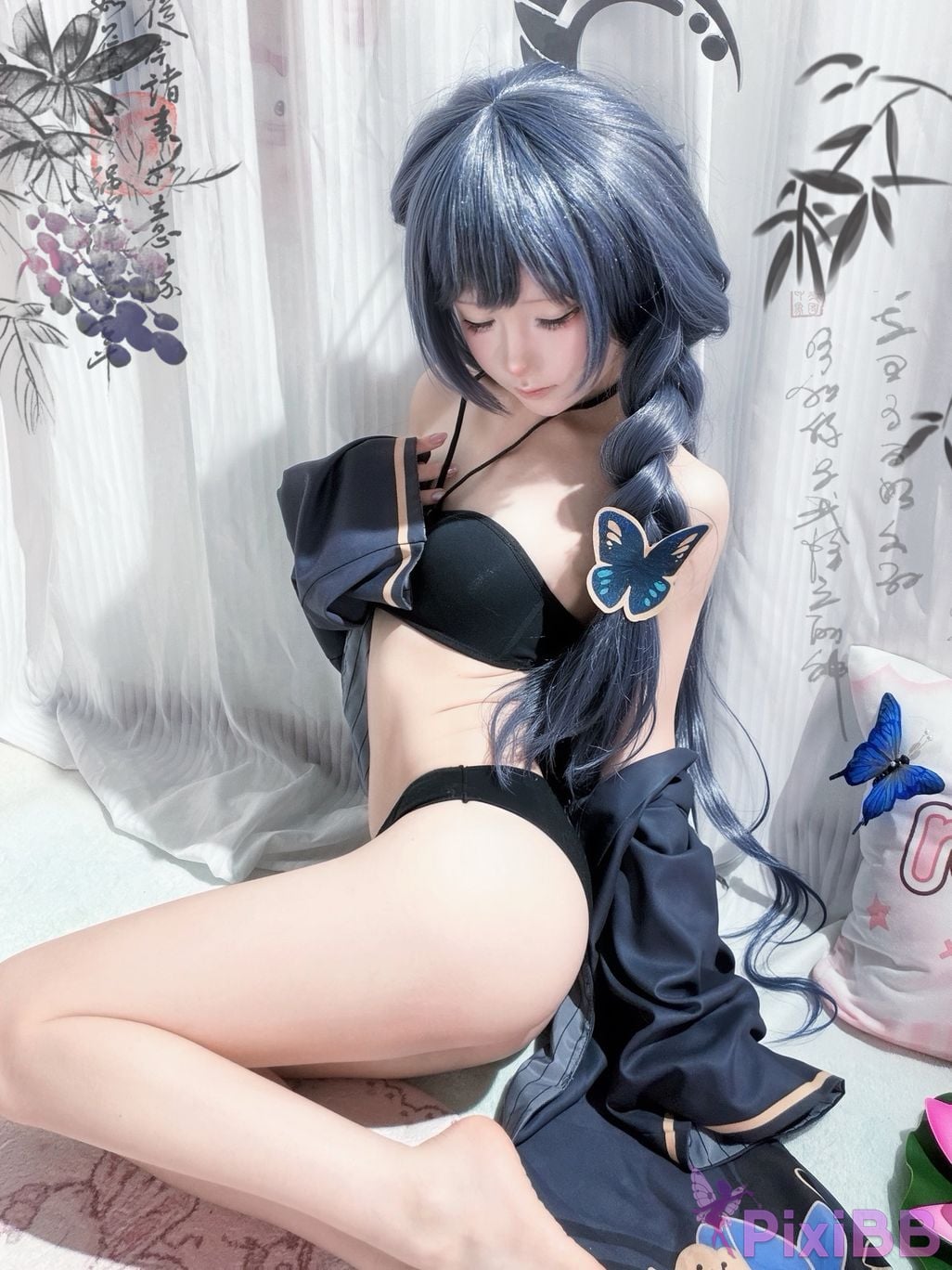 Cosplayer Somezo ran3 Blue Archive Feisaki swimsuit PixiBB.COM 021