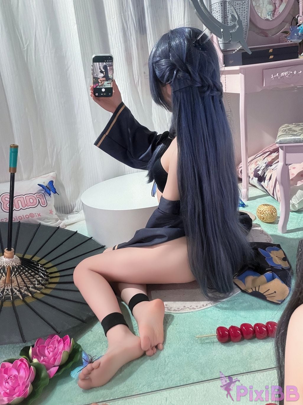 Cosplayer Somezo ran3 Blue Archive Feisaki swimsuit PixiBB.COM 025