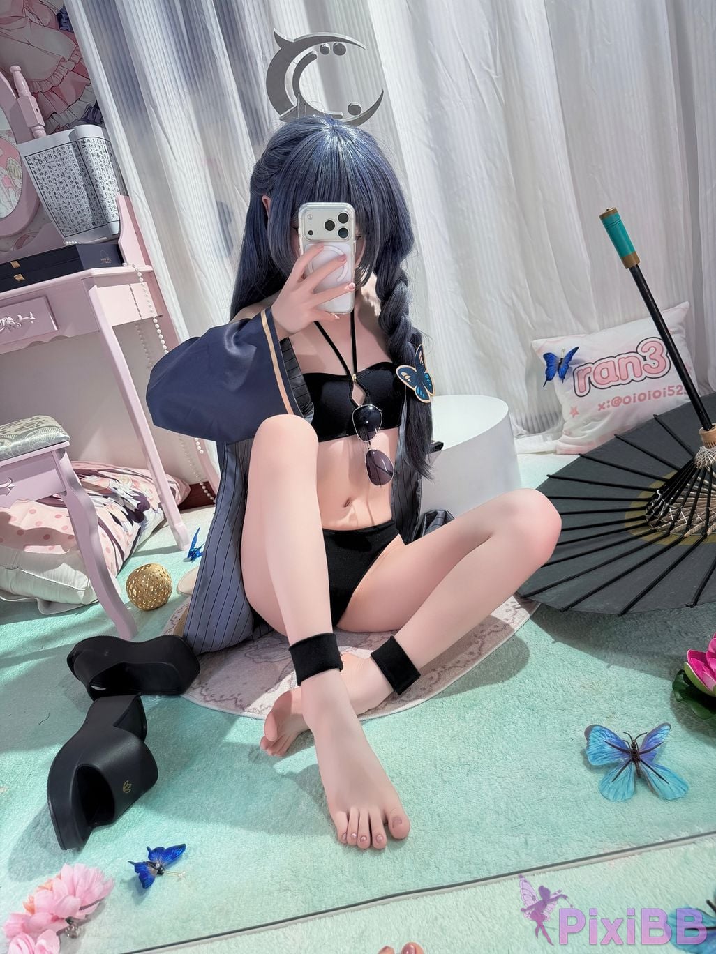 Cosplayer Somezo ran3 Blue Archive Feisaki swimsuit PixiBB.COM 026