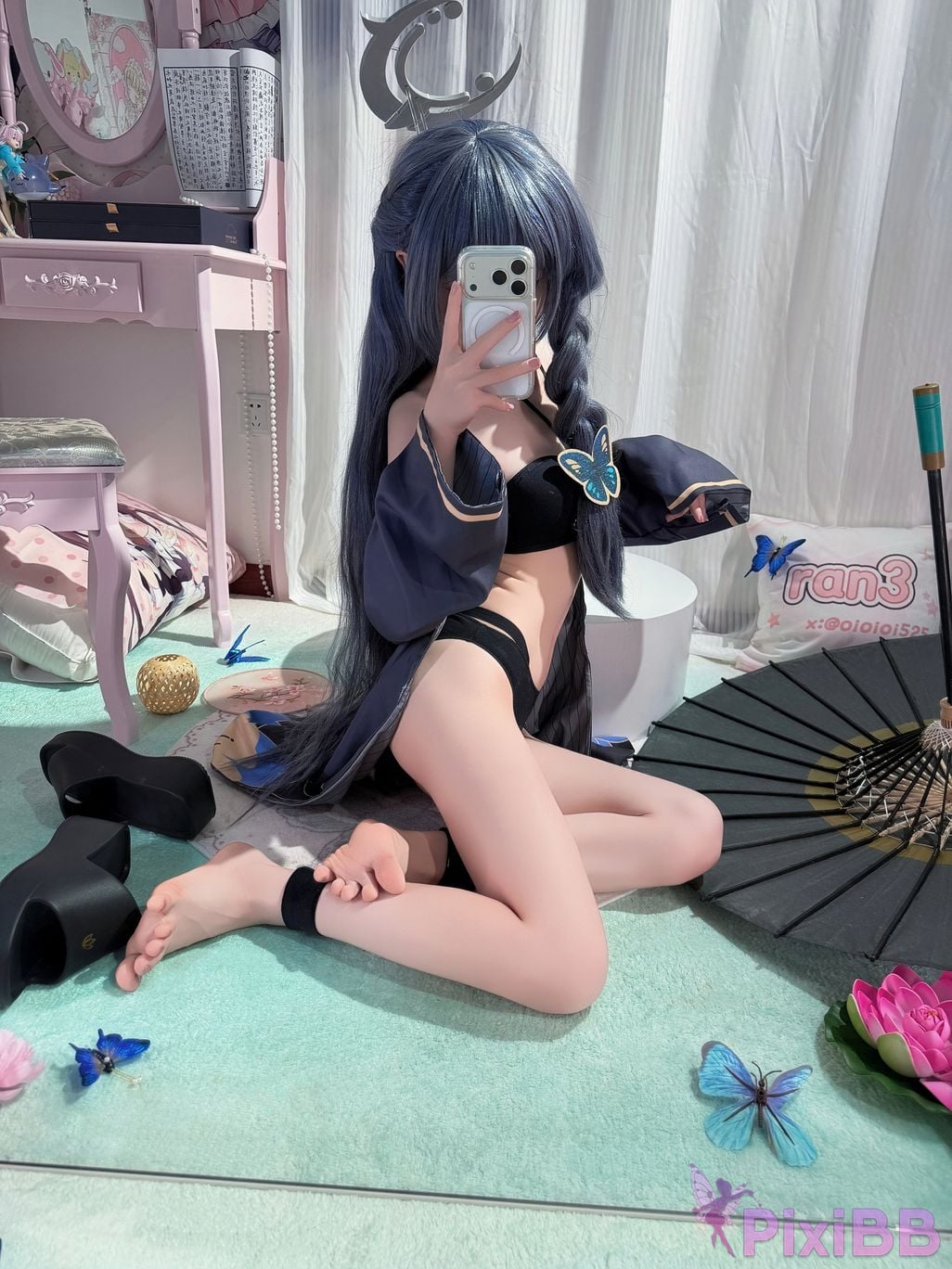Cosplayer Somezo ran3 Blue Archive Feisaki swimsuit PixiBB.COM 028