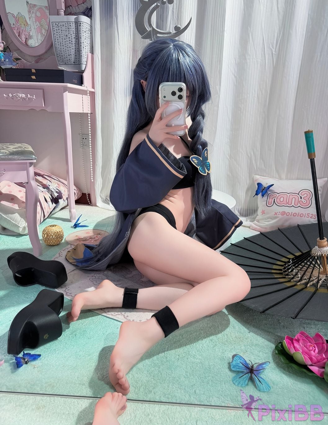 Cosplayer Somezo ran3 Blue Archive Feisaki swimsuit PixiBB.COM 029