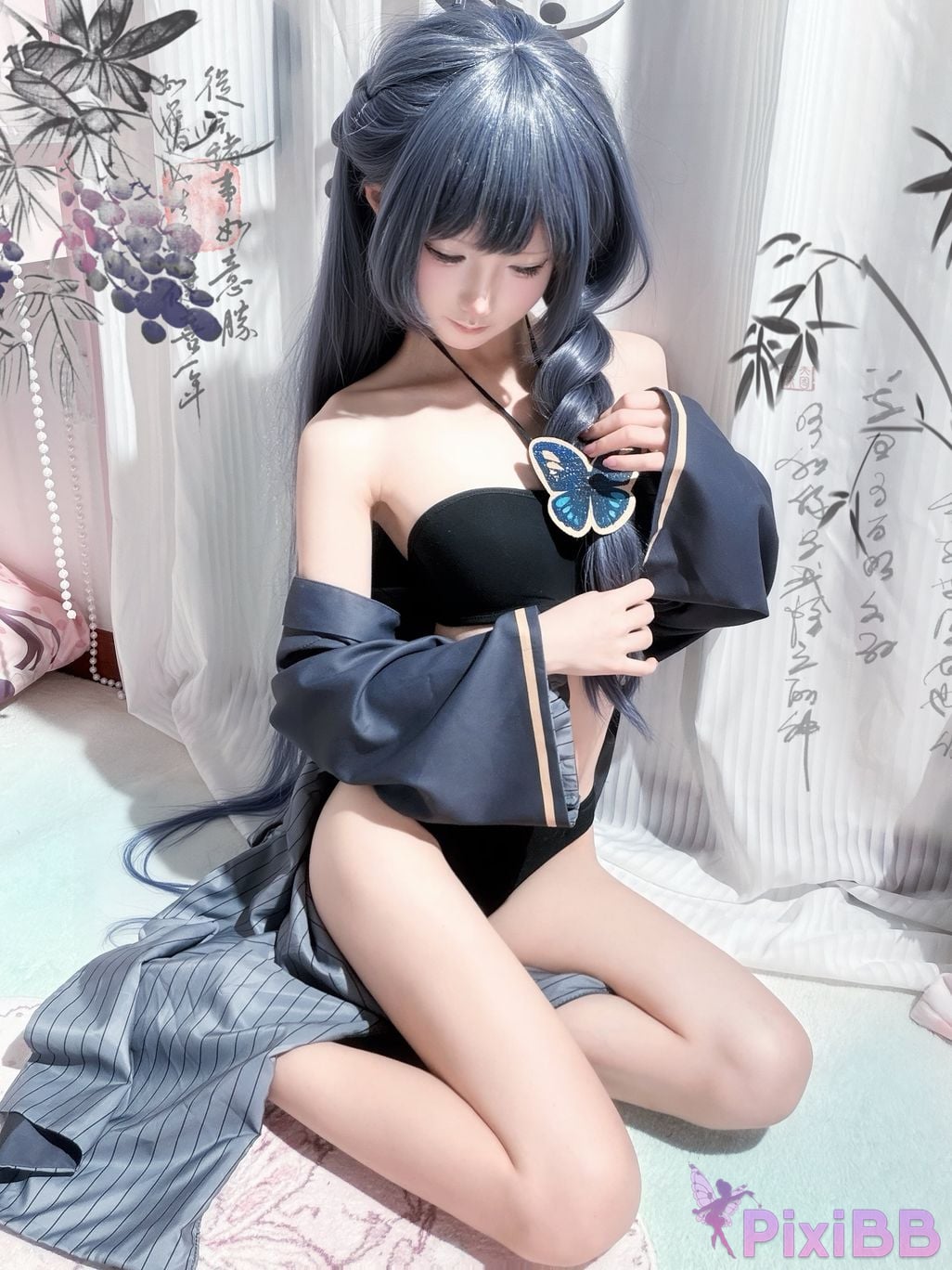 Cosplayer Somezo ran3 Blue Archive Feisaki swimsuit PixiBB.COM 032