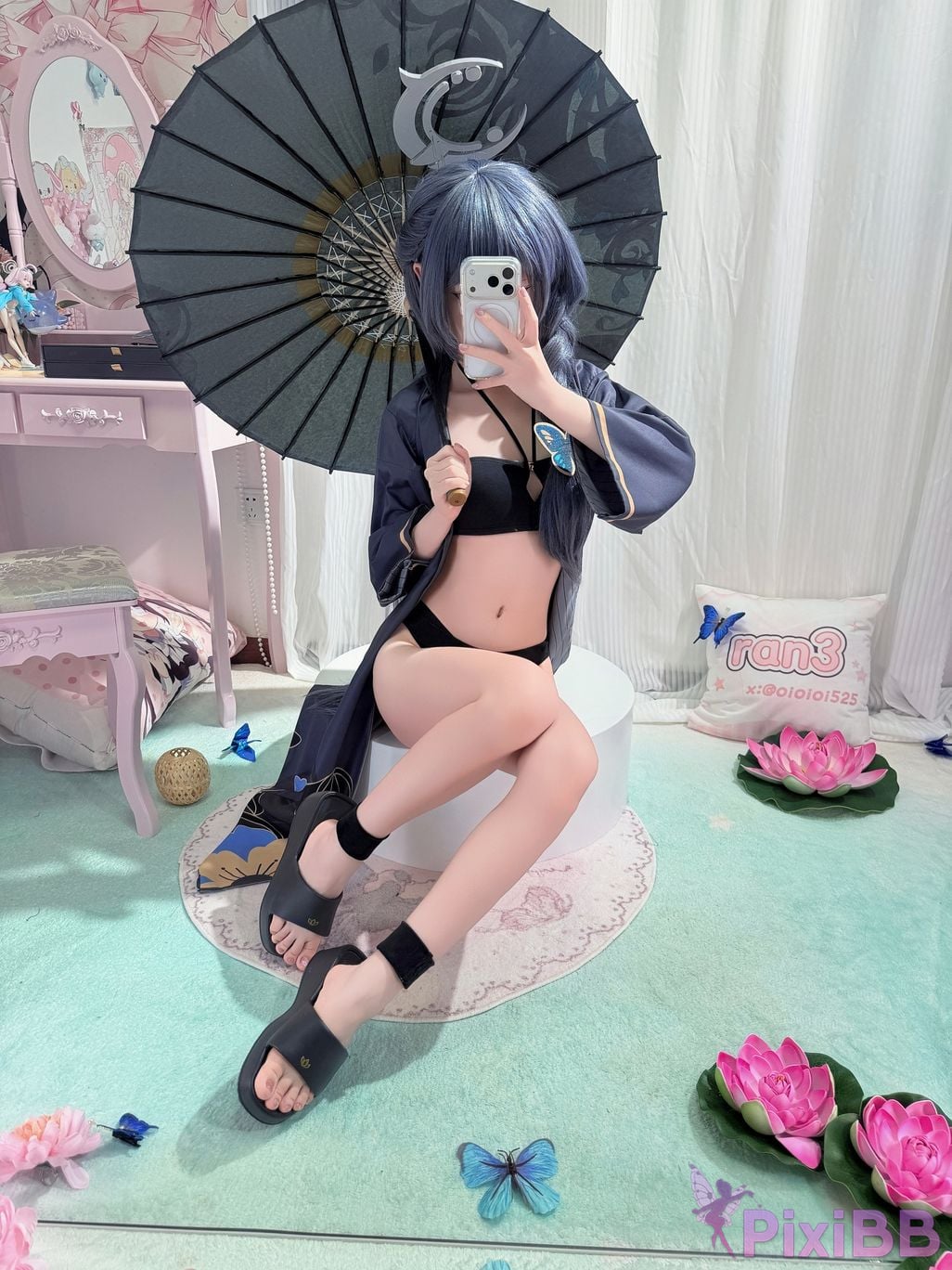 Cosplayer Somezo ran3 Blue Archive Feisaki swimsuit PixiBB.COM 035