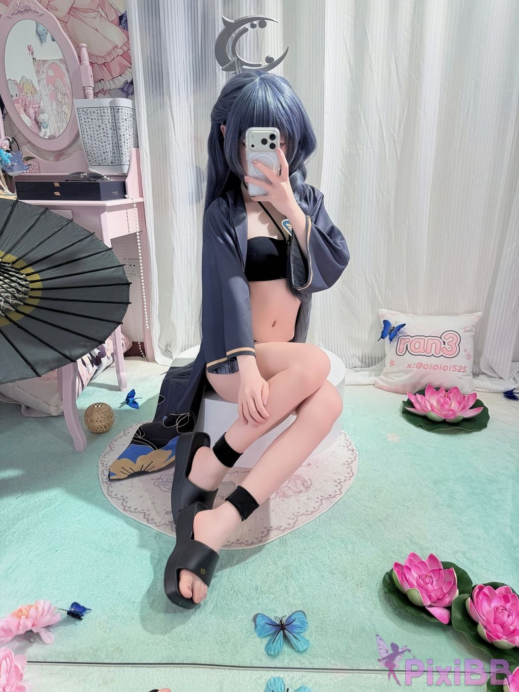 Cosplayer Somezo ran3 Blue Archive Feisaki swimsuit PixiBB.COM 036