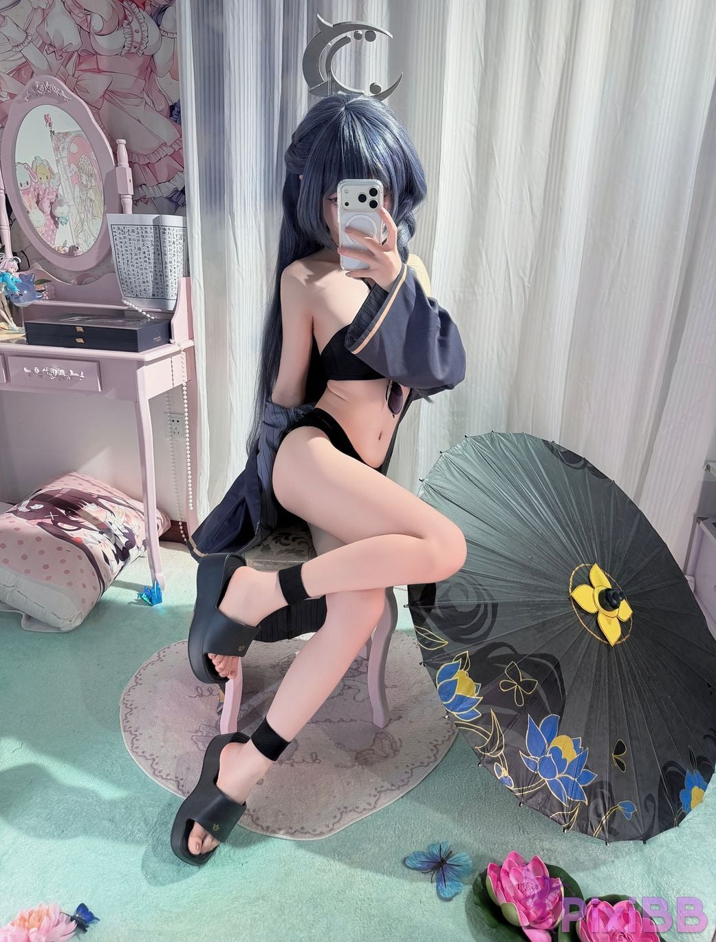 Cosplayer Somezo ran3 Blue Archive Feisaki swimsuit PixiBB.COM 037