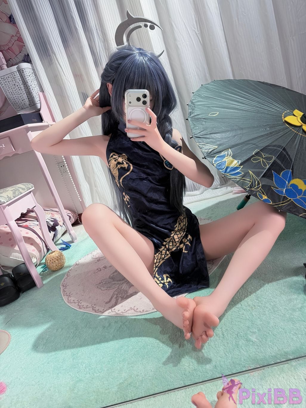 Cosplayer Somezo ran3 Blue Archive Feisaki swimsuit PixiBB.COM 038