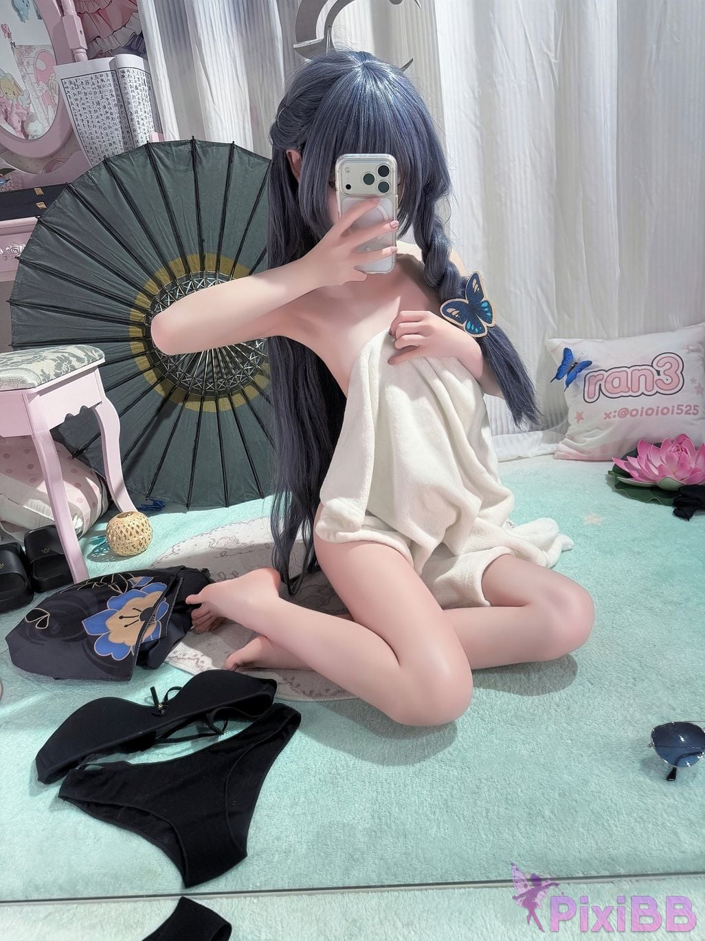 Cosplayer Somezo ran3 Blue Archive Feisaki swimsuit PixiBB.COM 046