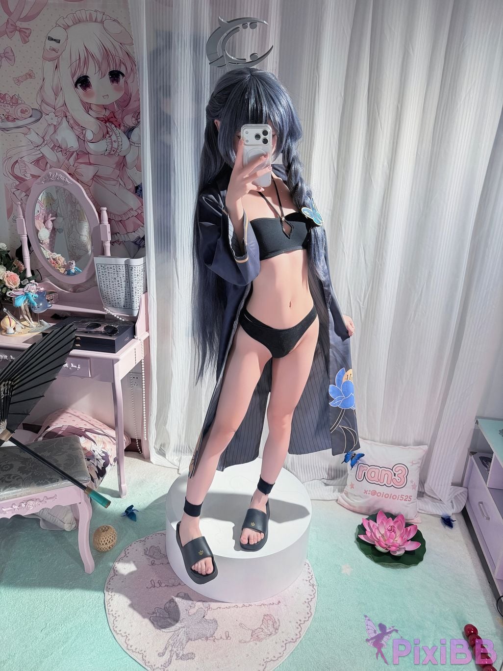 Cosplayer Somezo ran3 Blue Archive Feisaki swimsuit PixiBB.COM 048