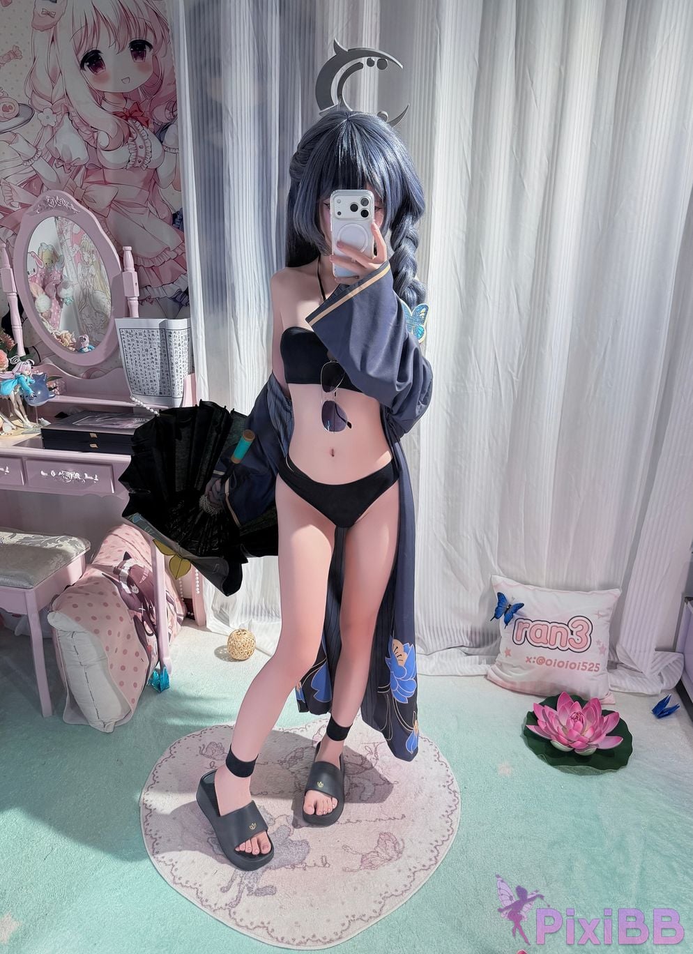 Cosplayer Somezo ran3 Blue Archive Feisaki swimsuit PixiBB.COM 052