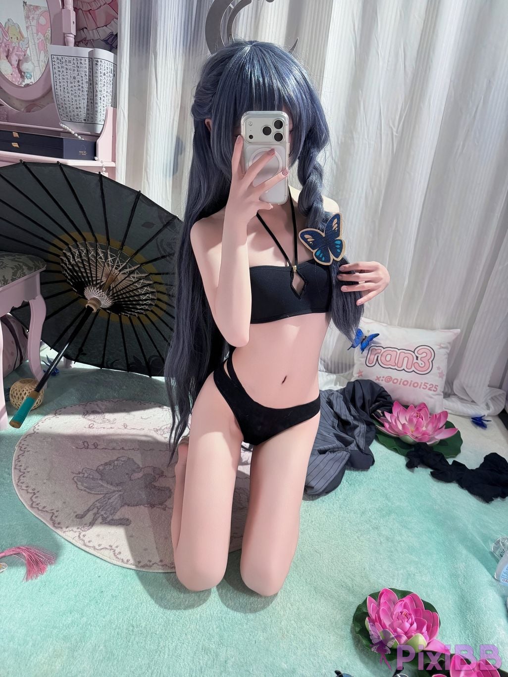 Cosplayer Somezo ran3 Blue Archive Feisaki swimsuit PixiBB.COM 054