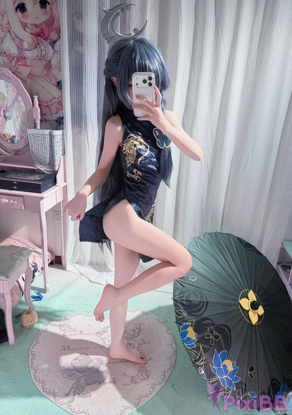 Cosplayer Somezo ran3 Blue Archive Feisaki swimsuit PixiBB.COM 059