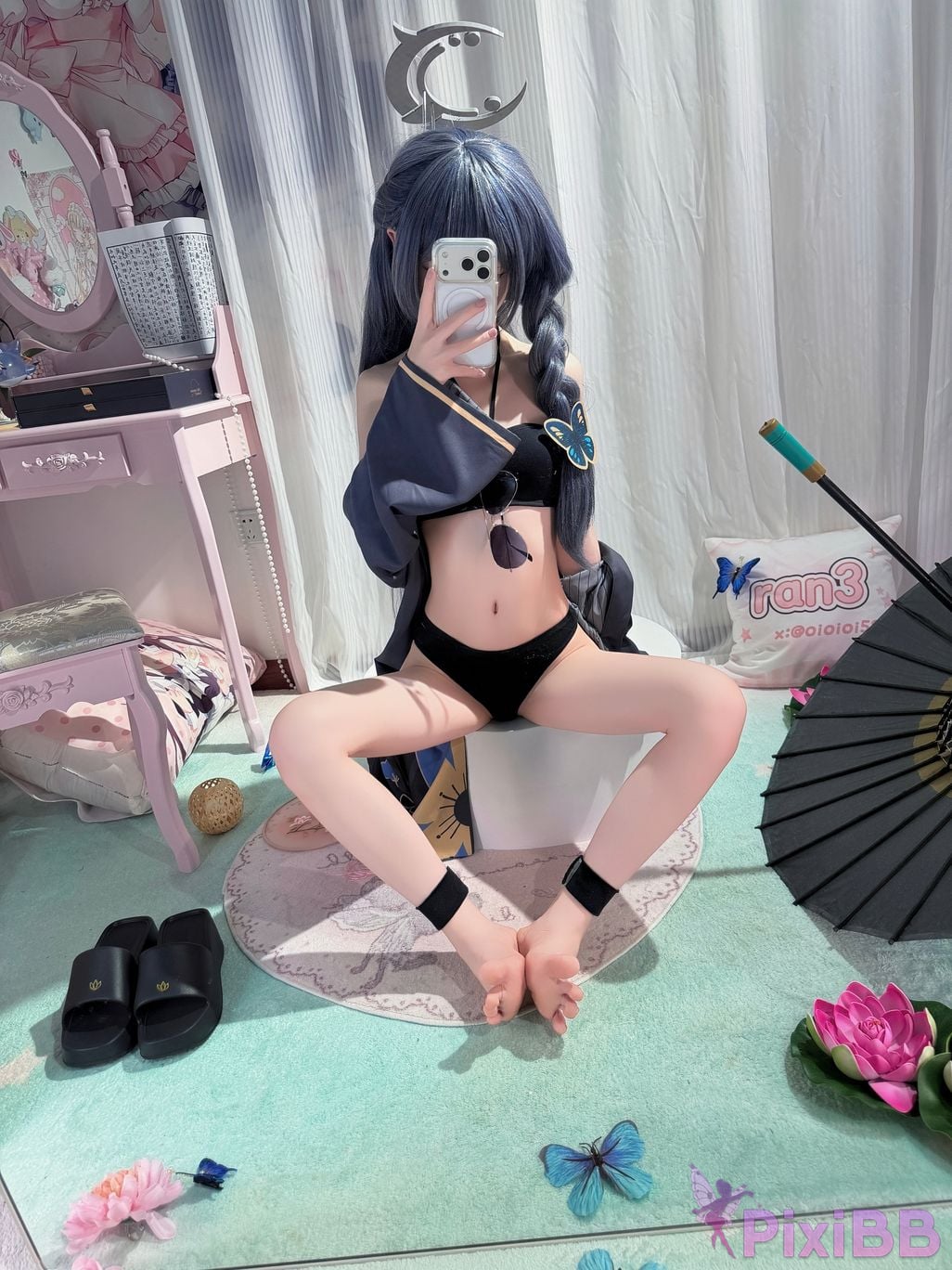 Cosplayer Somezo ran3 Blue Archive Feisaki swimsuit PixiBB.COM 060