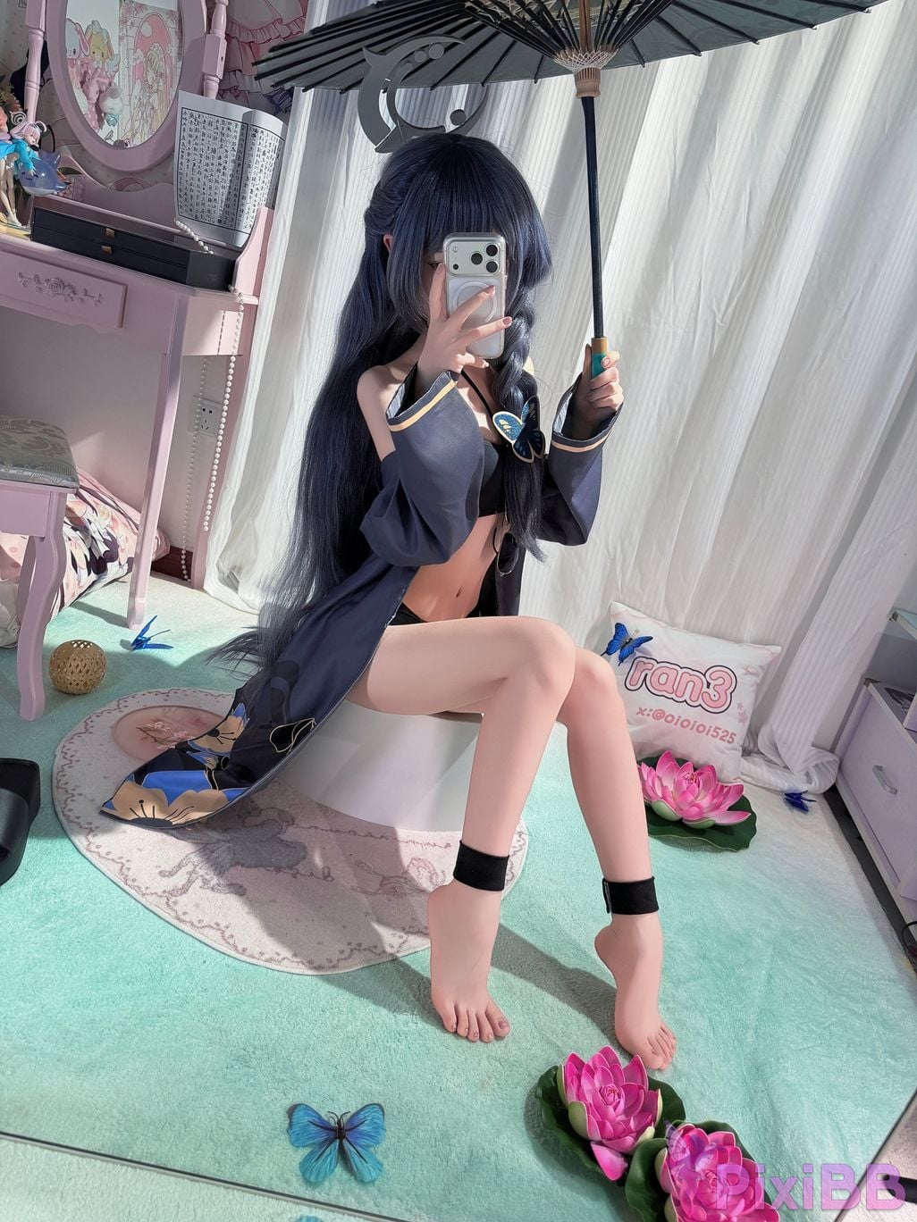 Cosplayer Somezo ran3 Blue Archive Feisaki swimsuit PixiBB.COM 062