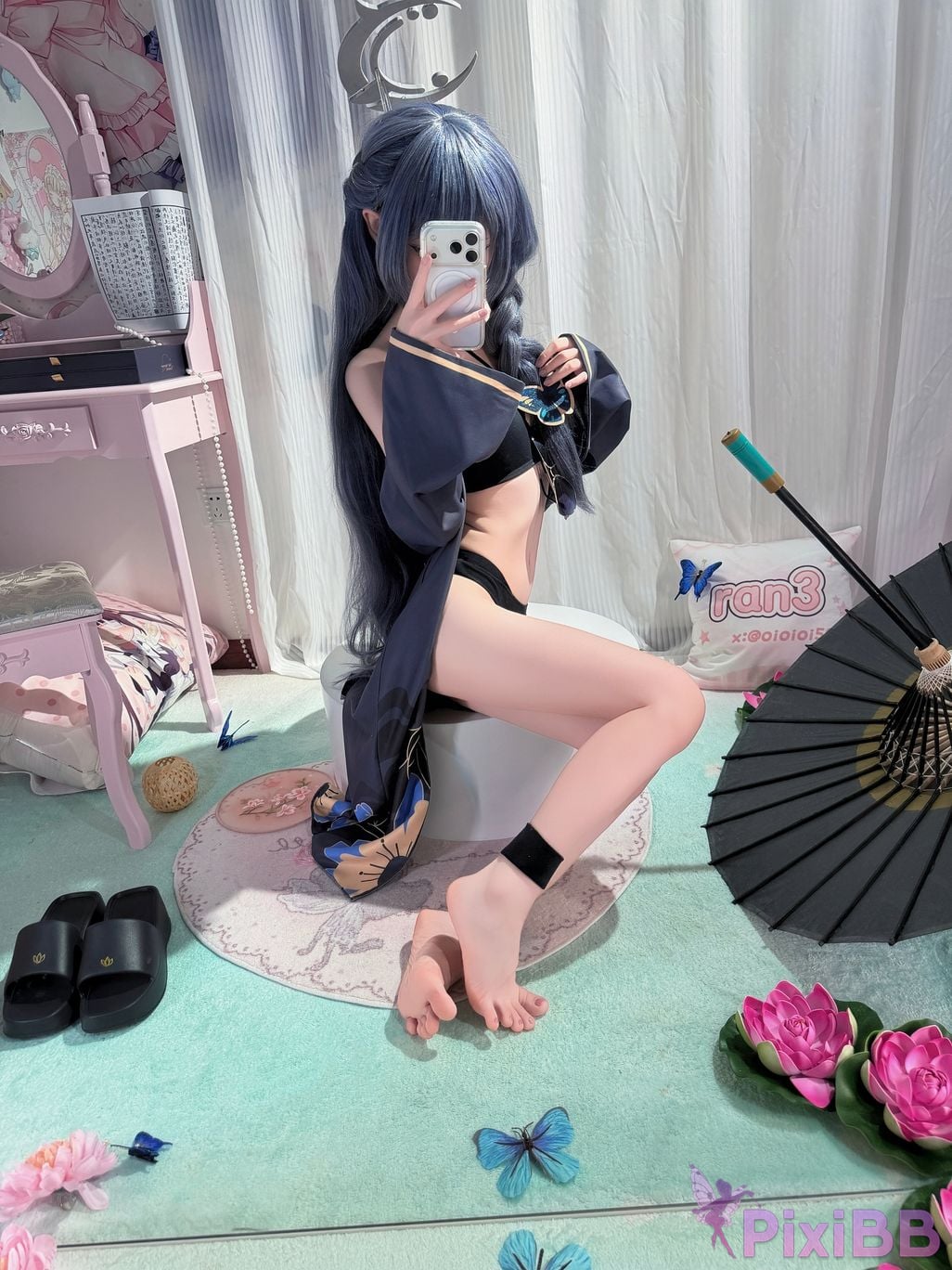 Cosplayer Somezo ran3 Blue Archive Feisaki swimsuit PixiBB.COM 063