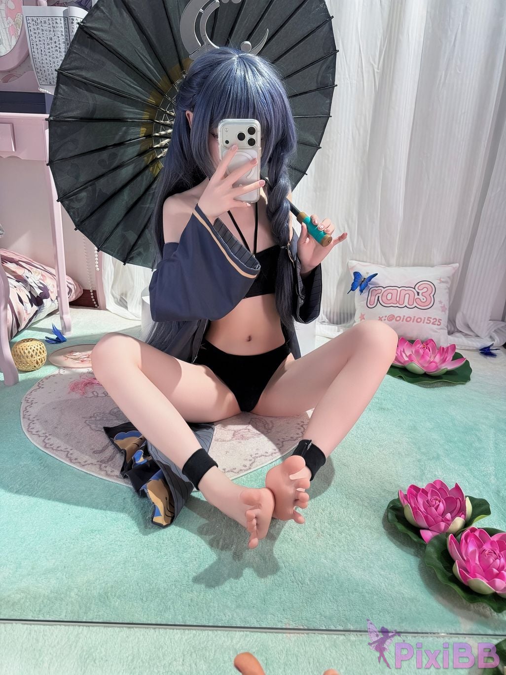 Cosplayer Somezo ran3 Blue Archive Feisaki swimsuit PixiBB.COM 064