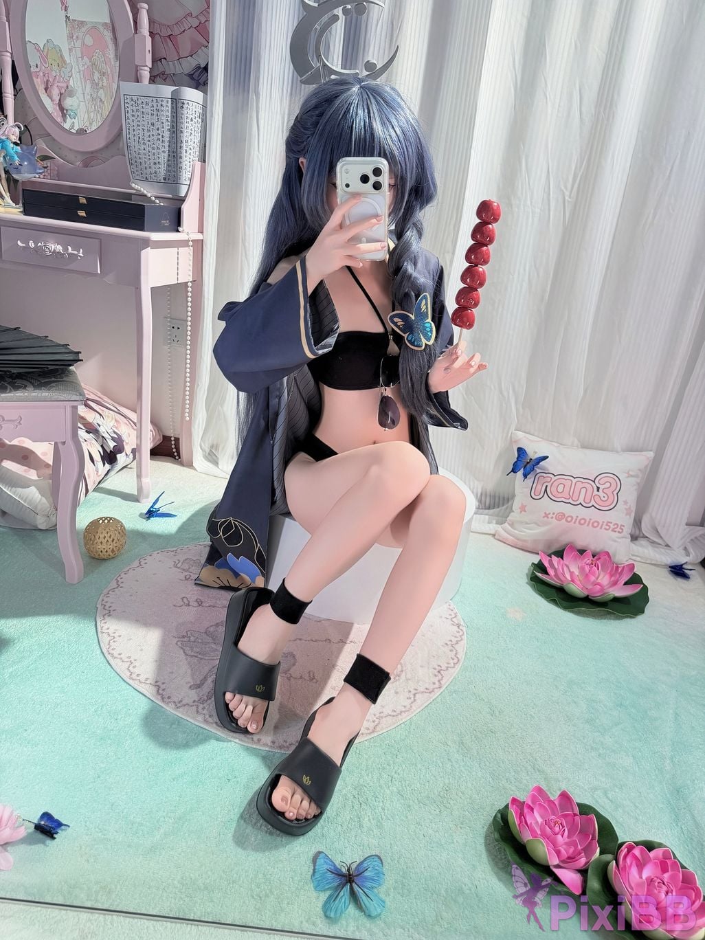 Cosplayer Somezo ran3 Blue Archive Feisaki swimsuit PixiBB.COM 066
