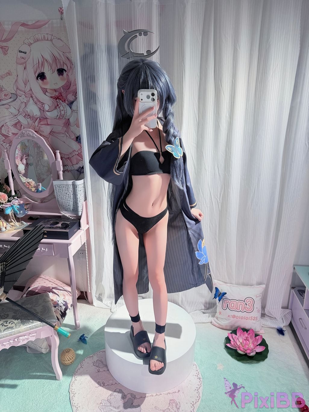 Cosplayer Somezo ran3 Blue Archive Feisaki swimsuit PixiBB.COM 068