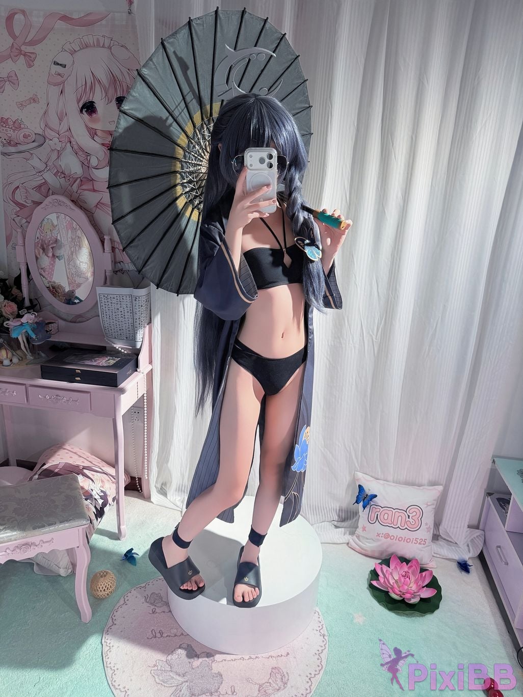 Cosplayer Somezo ran3 Blue Archive Feisaki swimsuit PixiBB.COM 069