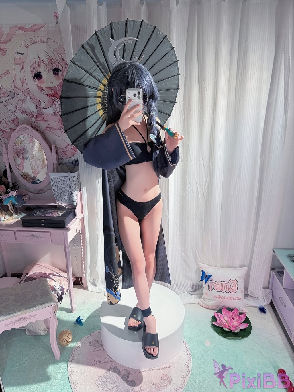 Cosplayer Somezo ran3 Blue Archive Feisaki swimsuit PixiBB.COM 070