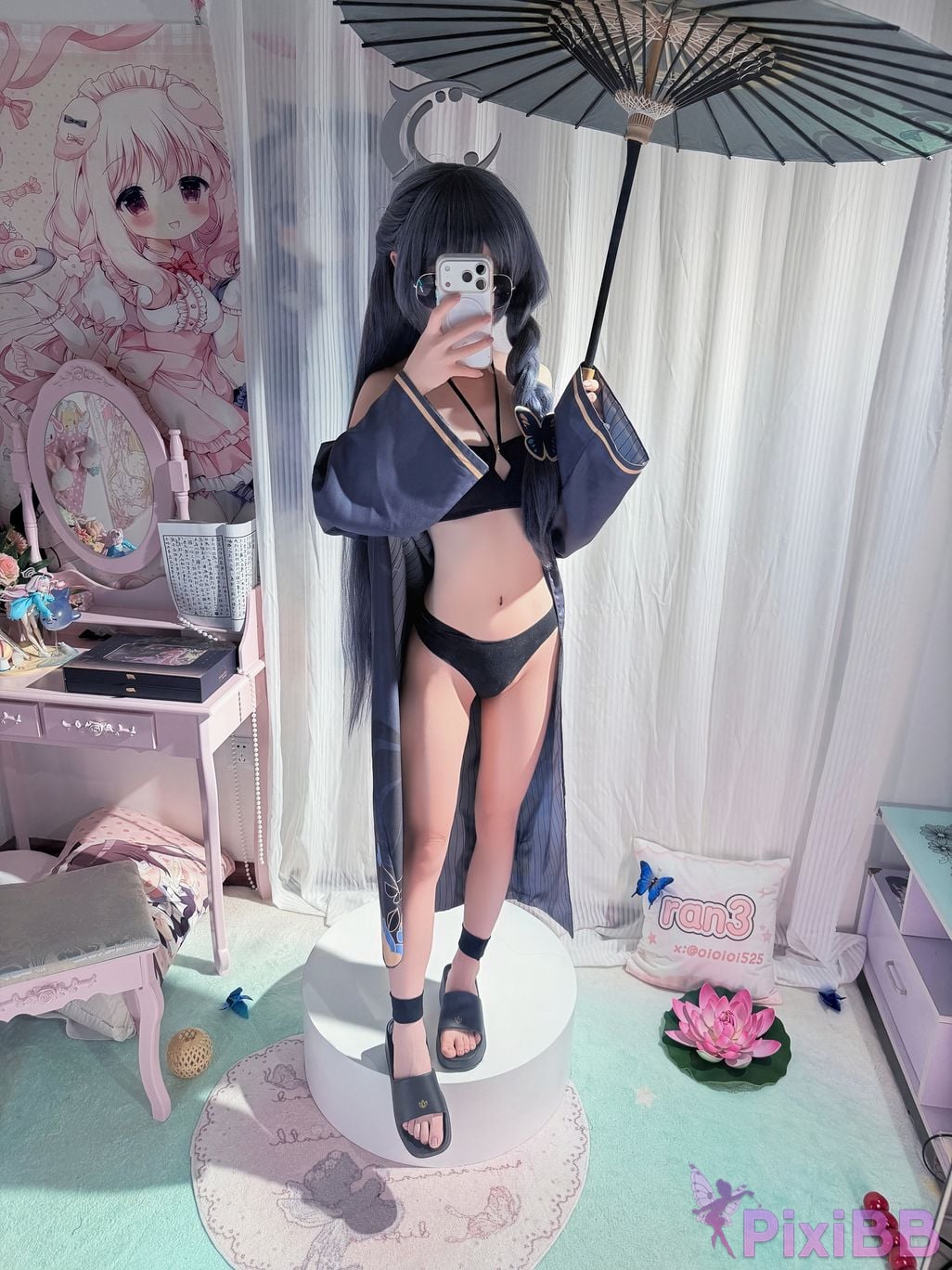 Cosplayer Somezo ran3 Blue Archive Feisaki swimsuit PixiBB.COM 075