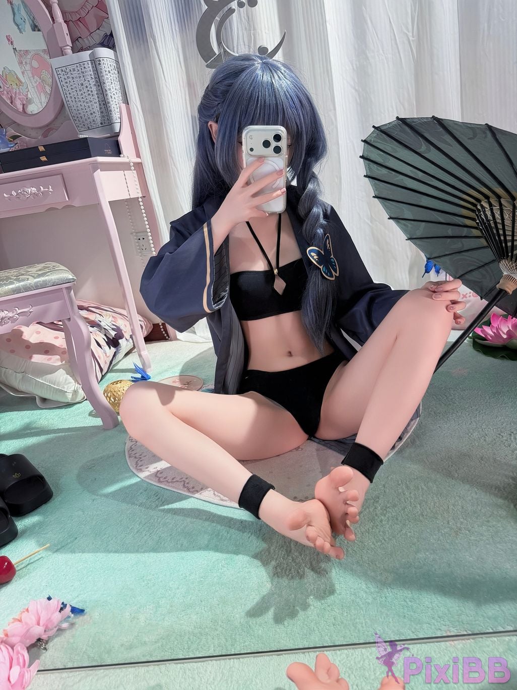 Cosplayer Somezo ran3 Blue Archive Feisaki swimsuit PixiBB.COM 077