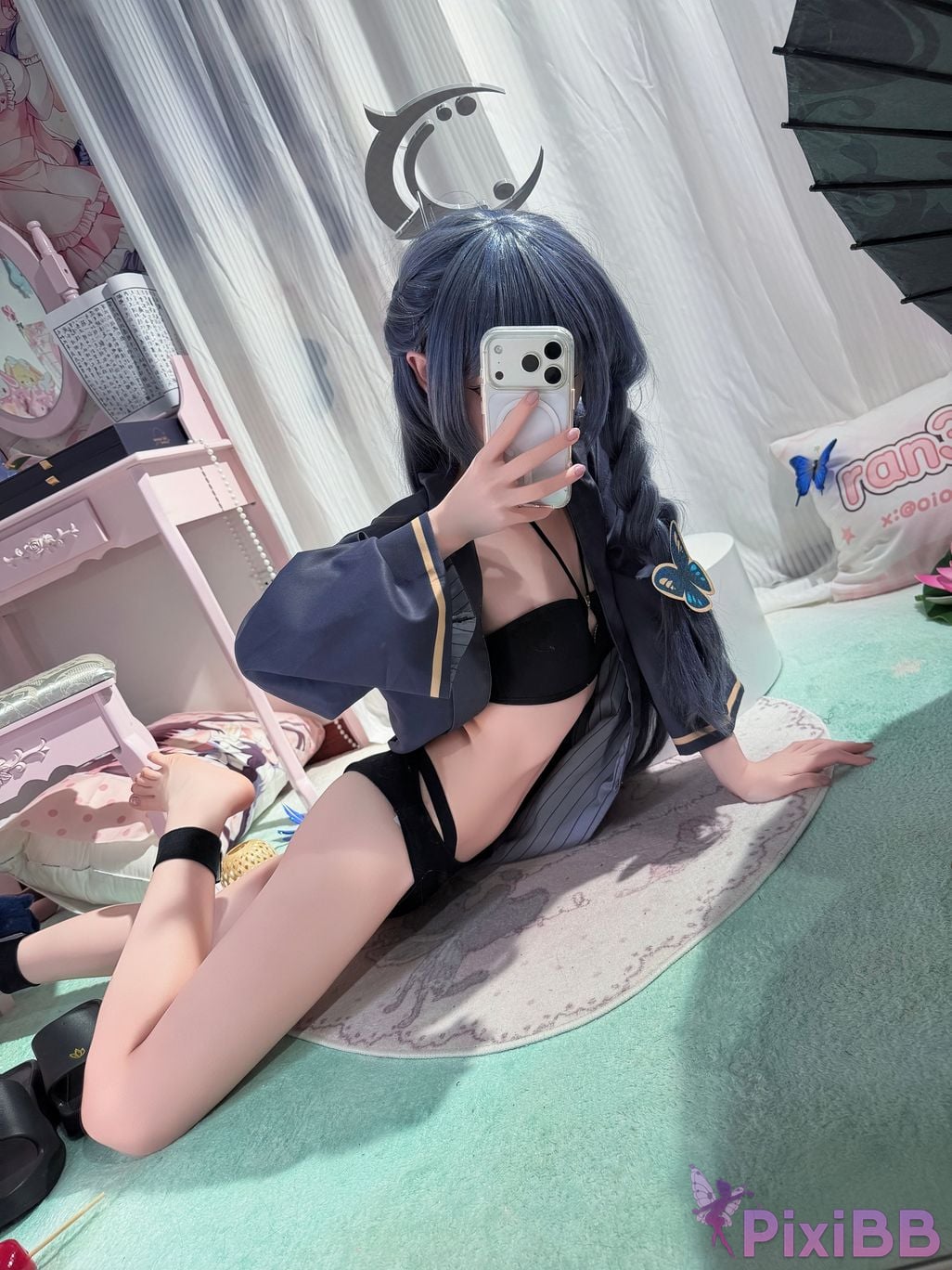 Cosplayer Somezo ran3 Blue Archive Feisaki swimsuit PixiBB.COM 081