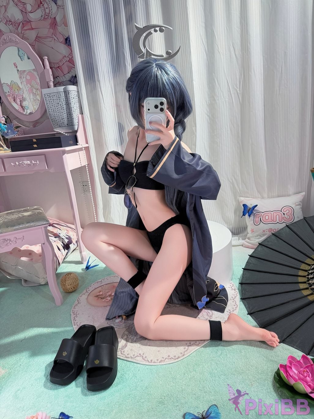 Cosplayer Somezo ran3 Blue Archive Feisaki swimsuit PixiBB.COM 082
